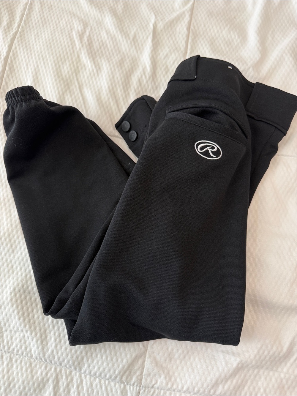 Rawlings Boys Black Jogger-Style Baseball pants size M